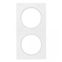 2-fach - konventioneller Abdeckrahmen mit runder Innenkontur - Serie Radius - REV-RITTER weiß - (3,35 Euro)