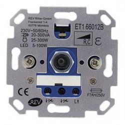 LED - Druck-/Dreh-Helligkeitsregler-Einsatz für elektronische Trafos - 5-300 W - REV-RITTER LED dimmbar: 5-100 W / 25-300 W / 20-300 VA - (18,99 Euro)