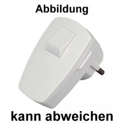 Kunststoff-Schutzkontakt-Winkel-Stecker - mit Wipp-Schalter - KOPP weiß - (7,18 Euro)