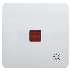 Flächenwippe mit roter Linse und Licht-Symbol - Serie Alessa - PRESTO-VEDDER ultraweiß (helles reinweiß) - (3,78 Euro)