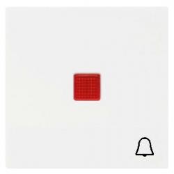 Flächenwippe mit roter Linse und Klingel-Symbol - Serie Fiorena - PRESTO-VEDDER 