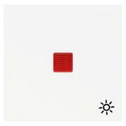 Flächenwippe mit roter Linse und Licht-Symbol - Serie Fiorena - PRESTO-VEDDER ultraweiß (helles reinweiß) - (3,78 Euro)