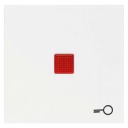 Flächenwippe mit roter Linse und Tür-Symbol - Serie Fiorena - PRESTO-VEDDER ultraweiß (helles reinweiß) - (3,78 Euro)