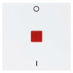 Flächenwippe mit roter Linse und Beschriftung 0 + 1 - Serie Fiorena - PRESTO-VEDDER ultraweiß (helles reinweiß) - (3,81 Euro)