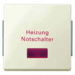 Wippe mit rotem Kontrollfenster und Aufdruck Heizung-Notschalter - Serie Aquadesign (IP44) - MERTEN weiß (Thermoplast glänzend) - (12,04 Euro)