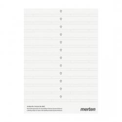 Beschriftungsstreifen für Serie 1-M-Abdeckrahmen - System M - MERTEN 1 Bogen für 36 Sichtfenster - (16,55 Euro)