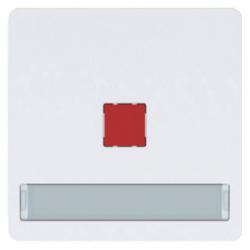 Flächenwippe mit Linse und Beschriftungsfeld - Serie Evingsen - PRESTO-VEDDER ultraweiß (ähnlich RAL 9010) - mit roter Linse - (4,43 Euro)