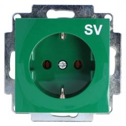 Steckdosen-Einsatz mit Aufdruck SV - Serie Evingsen - PRESTO-VEDDER grün - (9,11 Euro)