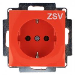 Steckdosen-Einsatz mit Aufdruck ZSV - Serie Evingsen - PRESTO-VEDDER orange - (9,11 Euro)