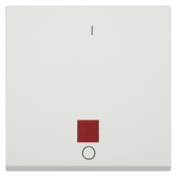 Flächenwippe mit roter Linse und Beschriftung 0 + 1 - Serie Format - SOLOGIC - N & L signalweiß - (2,87 Euro)