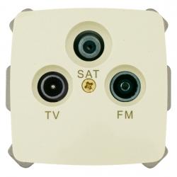 TV/RF/SAT-Antennendose mit drei Ausgängen - Serie Trend - EVERFLOURISH elektroweiß - (9,17 Euro)