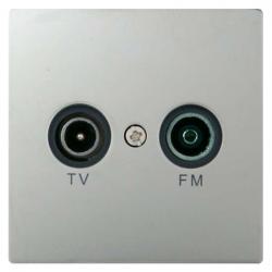 TV/RF-Antennendose mit zwei Ausgängen - Serie Inox - EVERFLOURISH 