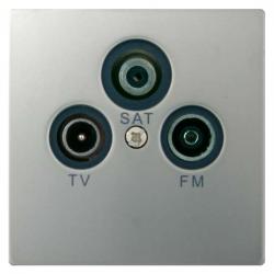 TV/RF/SAT-Antennendose mit drei Ausgängen - Serie Inox - EVERFLOURISH 