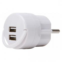 Adapter mit 2-fach USB max. 2.1 A, DC 5V - KOPP arktis-weiß - (21,46 Euro)