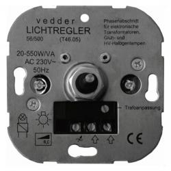 Dreh-Dimmer-Einsatz für Niedervolt-Halogenlampen - für elektron. Trafos - 20 W - 550 W - PRESTO-VEDDER Phasenabschnitt - (54,38 Euro)