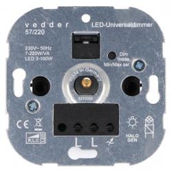 Universal-Dreh-Dimmer für alle dimmbare LED's - für konv./elektron. Trafos - 7 - 220 W/VA - LED 3 - 100 W - PRESTO-VEDDER Phasenanschnitt/-abschnitt - (53,82 Euro)