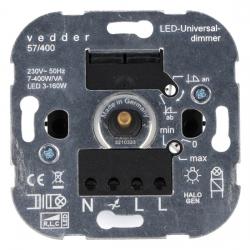 Universal-Dreh-Dimmer für alle dimmbare LED's - für konv./elektron. Trafos - 7 - 400 W/VA - LED 3 - 150 W - PRESTO-VEDDER Phasenanschnitt/-abschnitt - (68,54 Euro)