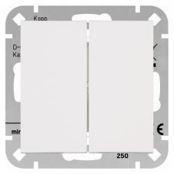 Serientaster/Doppeltaster (2 x Schließer mit einer Eingangsklemme) - zu Serie Athenis - KOPP reinweiß - (21,05 Euro)
