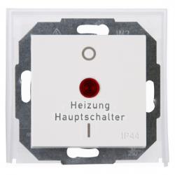 Heizungs-Hauptschalter 2-polig beleuchtet mit Glimmlampe - Serie Athenis - Unterputz-Feuchtraum IP 44 - KOPP reinweiß - (22,06 Euro)