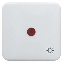 Flächenwippe mit roter Linse und Licht-Symbol - Serie Regina - PRESTO-VEDDER ultraweiß (helles reinweiß) - (11,35 Euro)