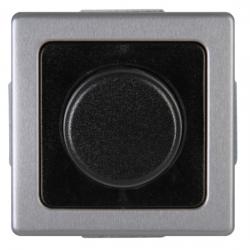 Dreh-Universal-LED-Dimmer mit Druck-Ausschalter - Phasenan-/ Phasenabschnitt - 5-250 W/VA - LED 3-100 W - zu Serie Vision - KOPP stahlfarben (Metall-Oberfläche) - (71,00 Euro)