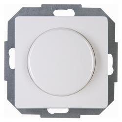 Druck-Dreh-LED-Dimmer mit Druck-Wechselschalter für konv. Trafos - 7-110 W/VA - LED 3-35 W - Serie Paris - KOPP arktisweiß - (71,54 Euro)
