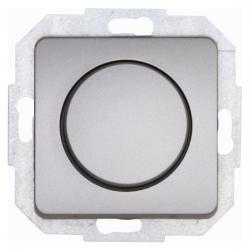 Dreh-Universal-LED-Dimmer mit Druck-Ausschalter - Phasenan-/ Phasenabschnitt - 5-250 W/VA - LED 3-100 W - zu Serie Milano - KOPP stahlfarben - (94,90 Euro)