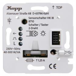1-fach-Leistungsteil - Schalter/Taster-Funktion - 2-Draht-Anschluss - Serie HK i8 - KOPP 