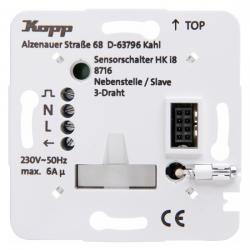 1-fach-Nebenstellen-Leistungsteil - Schalter/Taster/Dimmer - Nebenstellen-Funktion - 3-Draht-Anschluss - HK i8 - KOPP Schaltleistung: bis max. 10 A - (81,27 Euro)
