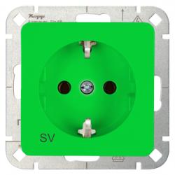Steckdose für Sonderstromkreise mit Aufdruck - Serie HK 02 - KOPP mit Aufdruck SV - grün - (16,14 Euro)