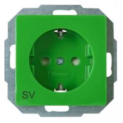 Steckdose für Sonderstromkreise mit Aufdruck - zu Serie Paris - KOPP Steckdosentopf mit Aufdruck SV - grün - (12,71 Euro)