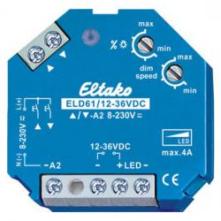 12-36 V DC - Stromstoß-LED-Dimmschalter speziell für dimmbare Niedervolt-LED-Lampen - ELTAKO 