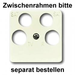 Zentralscheibe für 4-fach Antennendosen-Einsatz der Fa. ASTRO - Serie Busch-Dynasty - BUSCH-JAEGER weiß - (10,12 Euro)