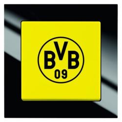 Fanschalter - BVB - Aus-/Wechselschalter Komplettset - Serie Busch-Axcent - BUSCH-JAEGER Vereinsfarben BVB - (40,59 Euro)