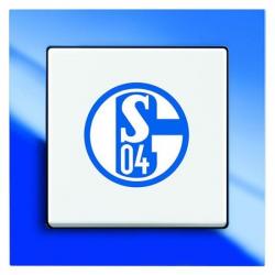 Fanschalter - FC Schalke 04 - Aus-/Wechselschalter Komplettset - Serie Busch-Axcent - BUSCH-JAEGER 