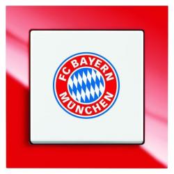 Fanschalter - FC Bayern München - Aus-/Wechselschalter Komplettset - Serie Busch-Axcent - BUSCH-JAEGER Vereinsfarben FC Bayern München - (40,59 Euro)
