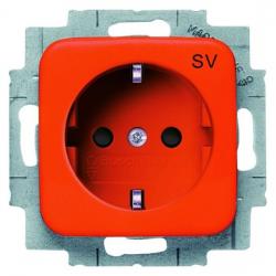 Steckdosen-Einsatz mit Aufdruck ZSV und erhöhtem Berührungsschutz - Serie Busch-Duro 2000 SI/SI Linear - BUSCH-JAEGER orange (ZSV) RAL 2004 - (19,66 Euro)