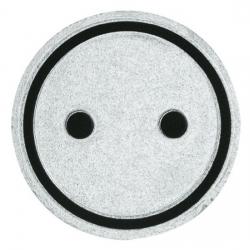 Selbstklebendes abtastbares Symbol für Steckdosen mit Klappdeckel - BUSCH-JAEGER Steckdose - transparent - (1,27 Euro)