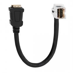 Keystone Modul - Kupplungsmodul - HDMI 2.0 mit 20 cm Kabel - Buchse / Buchse - PRESTO-VEDDER Kabellänge 20 cm - (18,55 Euro)