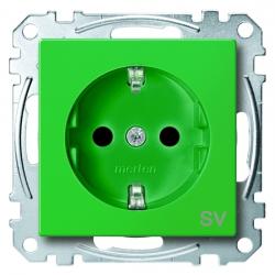 Steckdosen-Einsatz für Sonderstromkreise - System M - MERTEN grün / SV (Thermoplast glänzend) - (10,72 Euro)