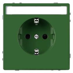 Steckdosen-Einsatz für Sonderstromkreise mit Schriftfeld - System Design - MERTEN grün / SV (Thermoplast glänzend) - (17,17 Euro)