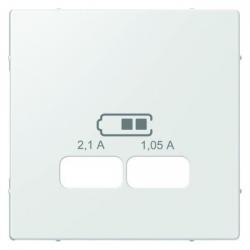 Zentralplatte für USB Ladestation-Einsatz - System M - MERTEN polarweiß (Thermoplast glänzend) - (5,02 Euro)