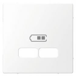 Zentralplatte für USB Ladestation-Einsatz - System Design - MERTEN lotosweiß (Thermoplast glänzend) - (6,91 Euro)