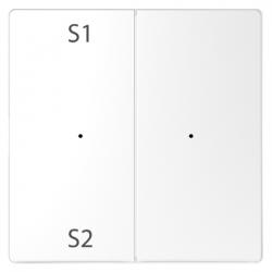 Doppel-Wippe für 2-fach - Taster-Modul Kennzeichnung Szene 1/2 blank - PlusLink - System Design - MERTEN 