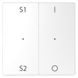 Doppel-Wippe für 2-fach - Taster-Modul Kennzeichnung Szene 1/2 1/0 - PlusLink - System Design - MERTEN lotosweiß (Thermoplast glänzend) - (13,17 Euro)