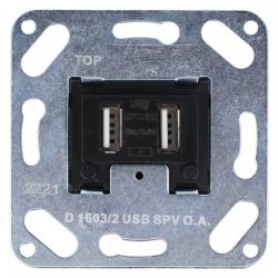 USB-Ladegerät UP - USB-Typ A / A - zum Laden von zwei USB-Geräten - für TAE-Abdeckung - PRESTO-VEDDER 